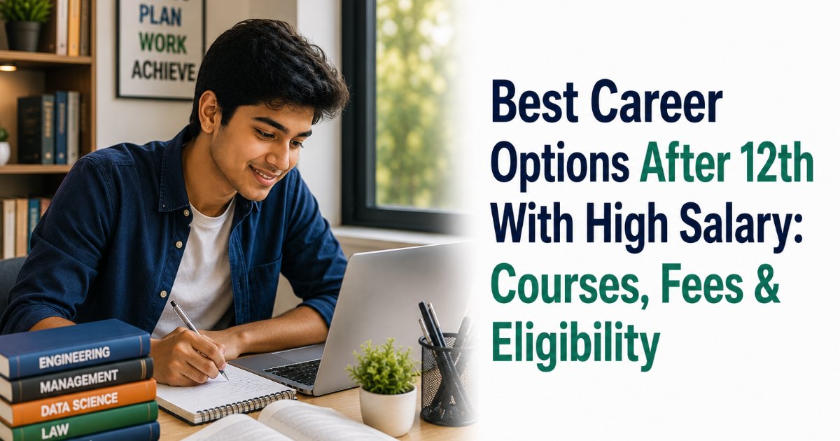 Best Career Options After 12th With High Salary: Courses, Fees & Eligibility (2026)