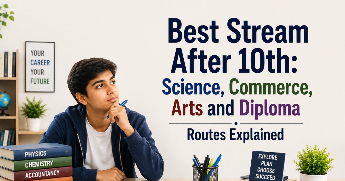 Best Stream After 10th: Science, Commerce, Arts and Diploma Routes Explained (2026)