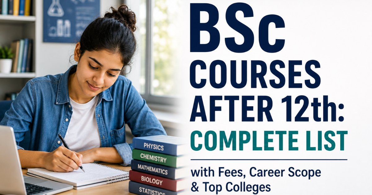 BSc Courses After 12th: Complete List with Fees, Career Scope & Top Colleges 2026