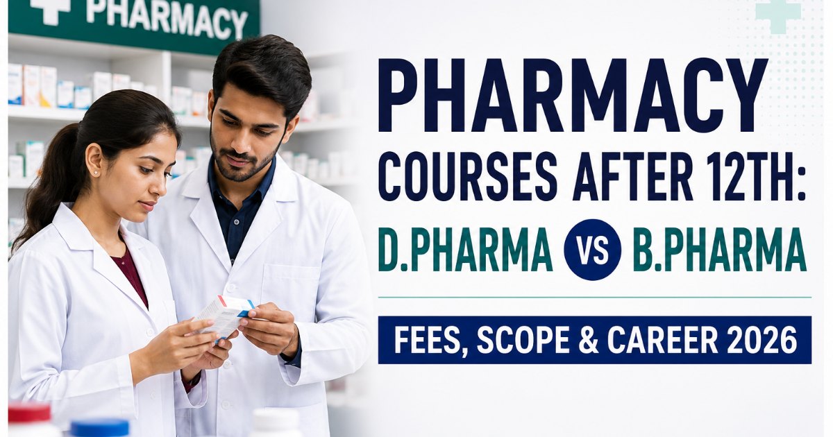Pharmacy Courses After 12th: D.Pharma vs B.Pharma — Fees, Scope & Career 2026