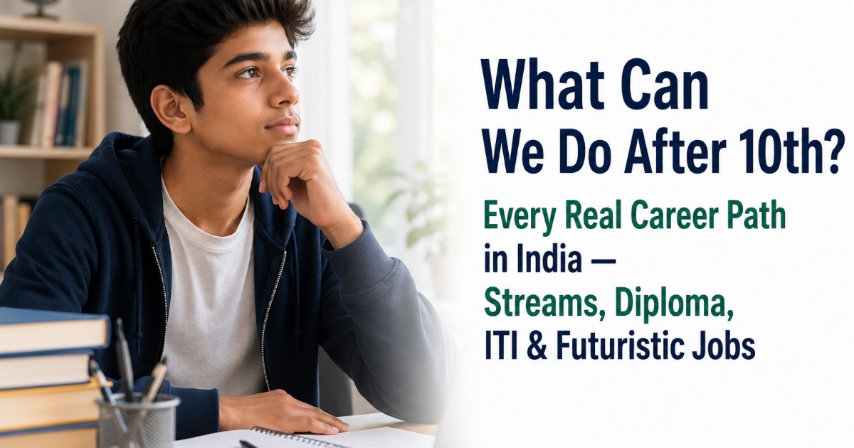 What Can We Do After 10th? Every Real Career Path in India — Streams, Diploma, ITI & Jobs 2026