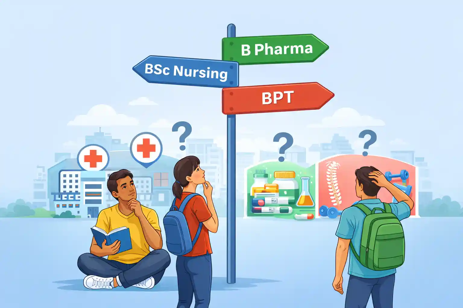 BSc Nursing vs B Pharma vs BPT: Best Career in 2026